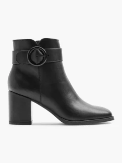 Hot Heeled Boot with Circle Buckle Detail Women Boots·Heeled Boots|Boots·Ankle Boots
