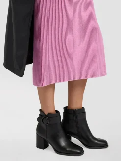 Hot Heeled Boot with Circle Buckle Detail Women Boots·Heeled Boots|Boots·Ankle Boots
