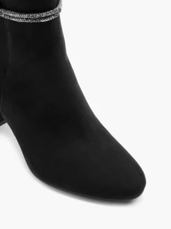 Outlet Heeled Boot with Glitter Knot Detail Women Boots·Heeled Boots|Boots·Ankle Boots