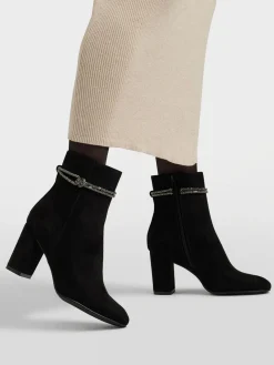 Outlet Heeled Boot with Glitter Knot Detail Women Boots·Heeled Boots|Boots·Ankle Boots
