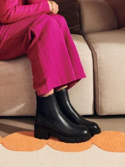 Best Heeled Chelsea Boot with Stretch Back Women Boots·Heeled Boots|Boots·Chelsea Boots