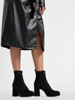 Discount Heeled Lace Up Boot Women Boots·Heeled Boots|Boots·Lace-Up Boots