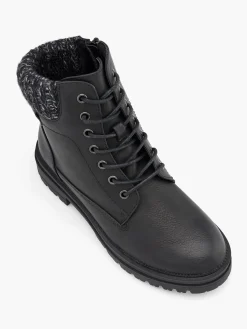 Clearance Knitted Collar Zip Up Biker Boot Women Boots·Biker Boots|Boots·Hiker Style Boots