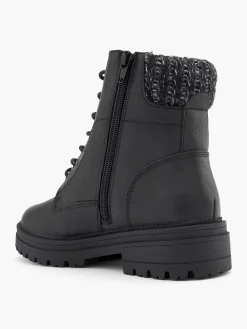 Clearance Knitted Collar Zip Up Biker Boot Women Boots·Biker Boots|Boots·Hiker Style Boots
