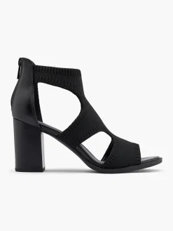 Best Knitted Strapped Block Heel Women Sandals·Heeled Sandals
