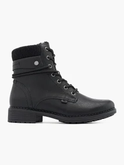 Outlet Lace Up Ankle Boots with Knitted Collar Women Loafers & Low Shoes·Comfort|Boots·Comfort Boots