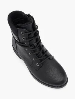 Outlet Lace Up Ankle Boots with Knitted Collar Women Loafers & Low Shoes·Comfort|Boots·Comfort Boots