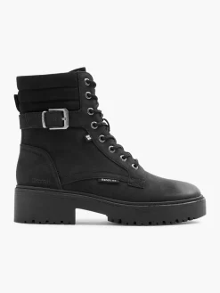 New Lace Up Biker Boot with Buckle Detailing Women Boots·Biker Boots|Boots·Ankle Boots