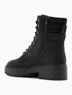 New Lace Up Biker Boot with Buckle Detailing Women Boots·Biker Boots|Boots·Ankle Boots