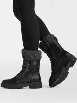 Outlet Lace Up Boot with Faux Fur Lining Women Loafers & Low Shoes·Comfort|Boots·Comfort Boots