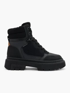 New Lace Up Faux Fur Lined Ankle Boot Women Boots·Hiker Style Boots|Boots·Ankle Boots