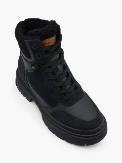 New Lace Up Faux Fur Lined Ankle Boot Women Boots·Hiker Style Boots|Boots·Ankle Boots