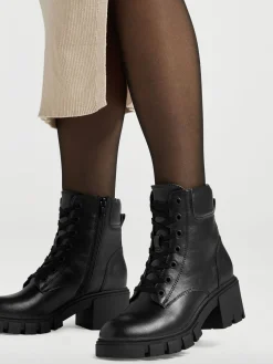Clearance Lace Up Heeled Biker Boot Women Boots·Biker Boots|Boots·Heeled Boots