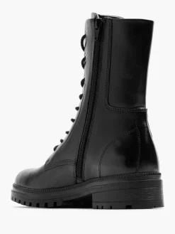 Lace Up Leather Army Boot Women Boots·Biker Boots|Boots·Leather Boots
