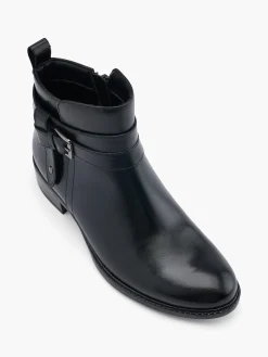 Hot Leather Ankle Boot with Buckle Strapped Detail Women Boots·Leather Boots|Boots·Ankle Boots