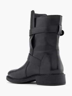 Sale Leather Ankle Boot with Buckle Details Women Boots·Biker Boots|Boots·Leather Boots
