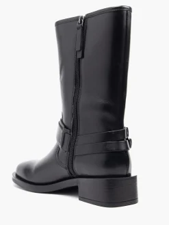Clearance Leather Chunky Boot with Harness Detail Women Boots·Biker Boots|Boots·Chunky Boots