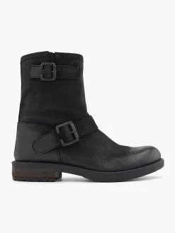 Best Leather Classic Ankle Boot with Double Buckle Detail Women Boots·Leather Boots|Boots·Biker Boots