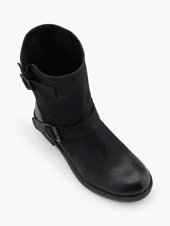 Best Leather Classic Ankle Boot with Double Buckle Detail Women Boots·Leather Boots|Boots·Biker Boots
