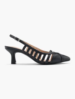 Online Leather Cut Out Slingback Heel Women Heels·Slingback Heels