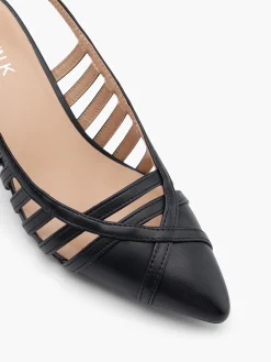 Online Leather Cut Out Slingback Heel Women Heels·Slingback Heels