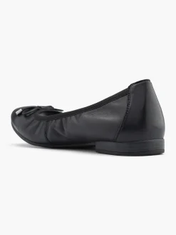 Outlet Leather Elasticated Lined Ballerina with Bow Detail Women Girls School Shoes·Girls Teen School Shoes|All Girls·Teens