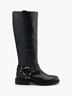 Best Leather Knee High Boot with Harness Detail Women Boots·Knee High Boots|Boots·Leather Boots