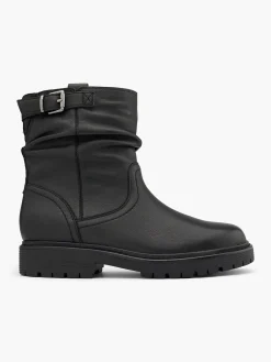 Online Leather Slouchy Ankle Boot with Buckle Detail Women Boots·Leather Boots|Boots·Ankle Boots