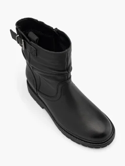Online Leather Slouchy Ankle Boot with Buckle Detail Women Boots·Leather Boots|Boots·Ankle Boots