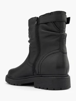 Online Leather Slouchy Ankle Boot with Buckle Detail Women Boots·Leather Boots|Boots·Ankle Boots