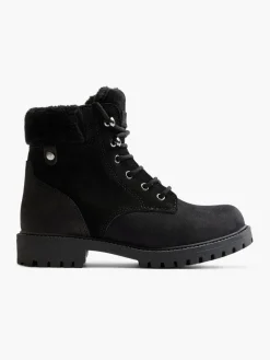 Leather Suede Faux Fur Lined Lace Up Boot Women Boots·Lace-Up Boots|Boots·Hiker Style Boots