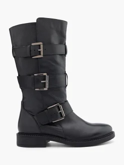 Discount Leather Tall Boot with Buckle Details Women Boots·Knee High Boots|Boots·Leather Boots