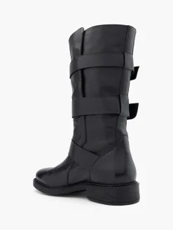Discount Leather Tall Boot with Buckle Details Women Boots·Knee High Boots|Boots·Leather Boots