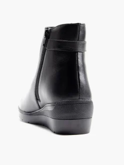 Hot Leather Wedge Comfort Boot with Ring Detail Women Loafers & Low Shoes·Comfort|Boots·Comfort Boots
