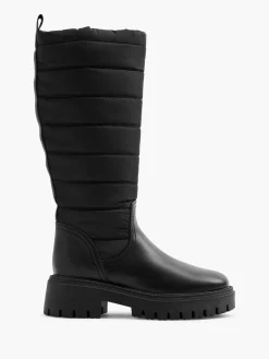 Outlet Long Leg Boot with Quilted Panelling Women Boots·Winter Boots|Boots·Knee High Boots