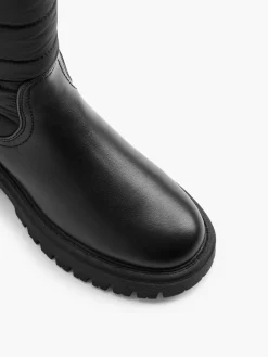 Outlet Long Leg Boot with Quilted Panelling Women Boots·Winter Boots|Boots·Knee High Boots