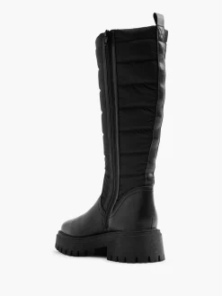 Outlet Long Leg Boot with Quilted Panelling Women Boots·Winter Boots|Boots·Knee High Boots