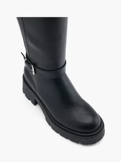 Discount Long Leg Chunky Boot with Double Buckle Detail Women Boots·Knee High Boots