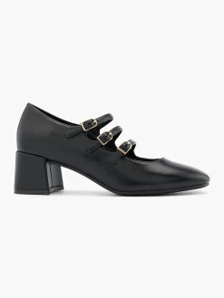 Discount Mary Jane Triple Strap Heel Women Loafers & Low Shoes·Mary Jane Shoes|Heels·Block Heels