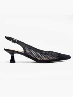 Clearance Mesh Slingback Kitten Heel Women Heels·Kitten Heels|Heels·Slingback Heels