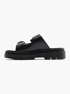 Discount Padded Slip On Sandal with Buckle Detail Women Sandals·Mules