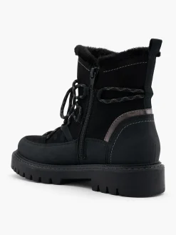 Sale Panelled Lace Up Hiker Boot Women Boots·Faux Fur Lined Boots|Boots·Chunky Boots