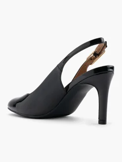 Hot Patent High Heel with Buckle Detail Women Heels·Slingback Heels|Heels·High Heels