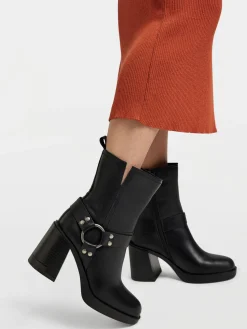 Best Platformed Heeled Biker Boot Women Boots·Biker Boots|Boots·Ankle Boots