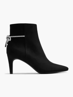 Outlet Pointed Toe Boot with Diamante Bow Detail Women Boots·Heeled Boots