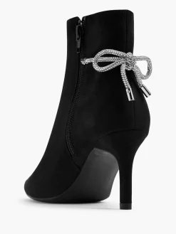 Outlet Pointed Toe Boot with Diamante Bow Detail Women Boots·Heeled Boots