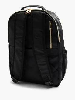 Sale Quilted Backpack with Gold Zipper Detail Women Backpacks