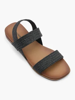 Best Raffia Textile Strapped Flat Sandal Women Sandals·Flat Sandals