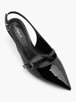 Outlet Slingback Low Heel with Buckle Strap Women Heels·Slingback Heels|Heels·High Heels