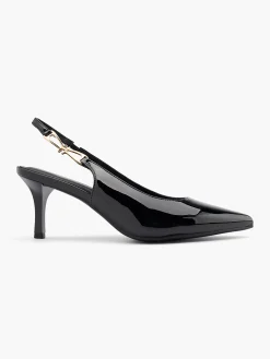 Clearance Slingback with Gold Link Detail Women Heels·Slingback Heels